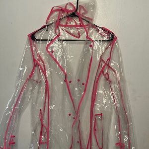 Pink PVC raincoat